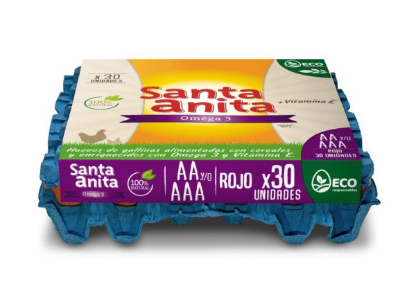 Huevos AA y AAA SANTA ANITA rojo omega (30 und)