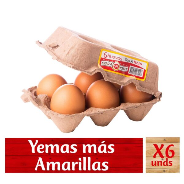 Huevos A SANTA REYES rojo (6 und)