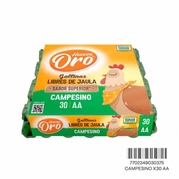 Huevos AA HUEVOS ORO rojo campesino (30 und)