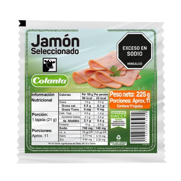 Jamon Seleccionado COLANTA 225 gr