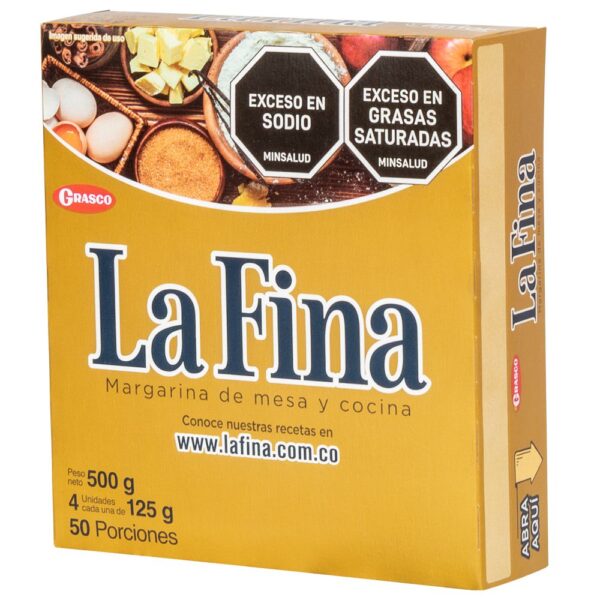 MARGARINA LB 4 BARRAS LA FINA 500 gr