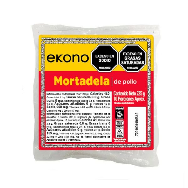 MORTADELA DE POLLO EKONO 225 gr