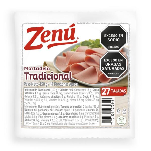 Mortadela Tradicional ZENU 450 gr