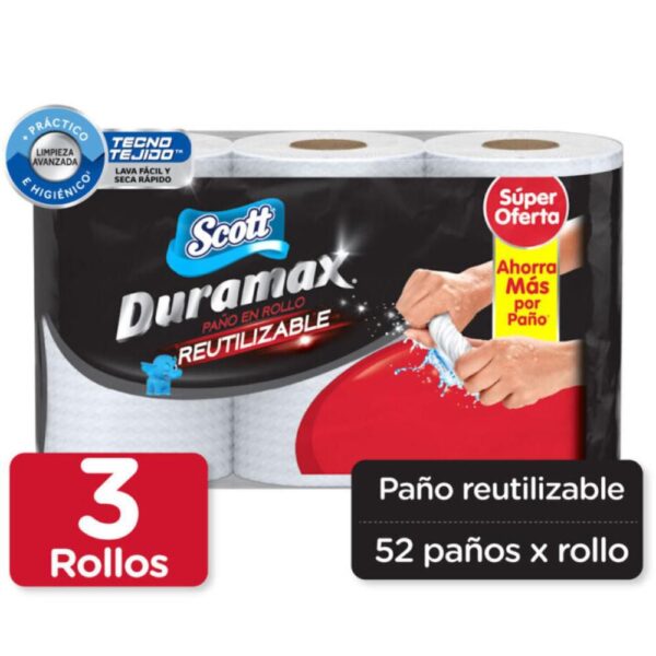 Toalla reutilizable SCOTT Rollo duramax (3 und)