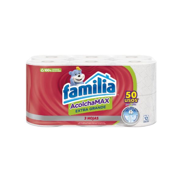 Papel higiénico FAMILIA Acolchamax extra grande x12 rollos (288 mts)