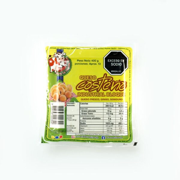 Queso LA MARIA Costeño En Bloque (400 gr)