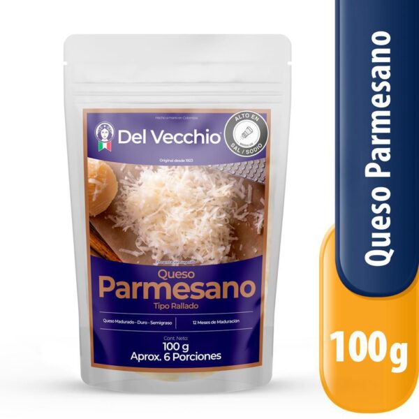 Queso DEL VECCHIO Tipo Parmesano Rallado (100 gr)