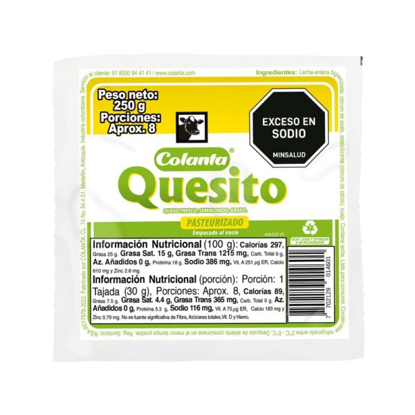 QUESITO AL VACIO COLANTA (250 gr)