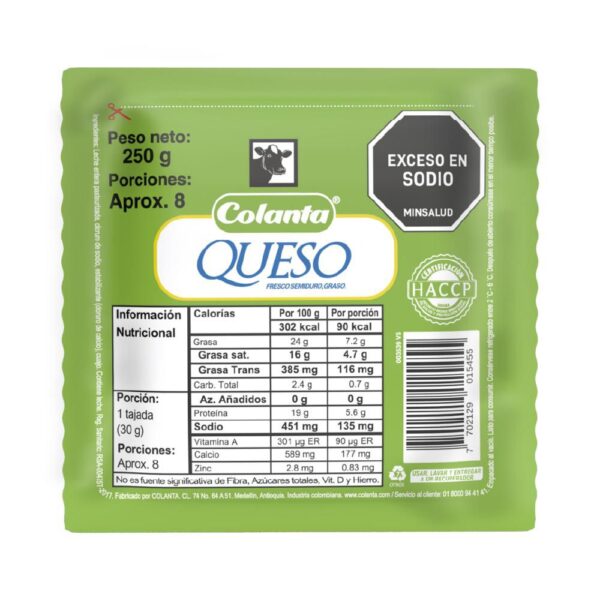 Queso COLANTA (250 gr)