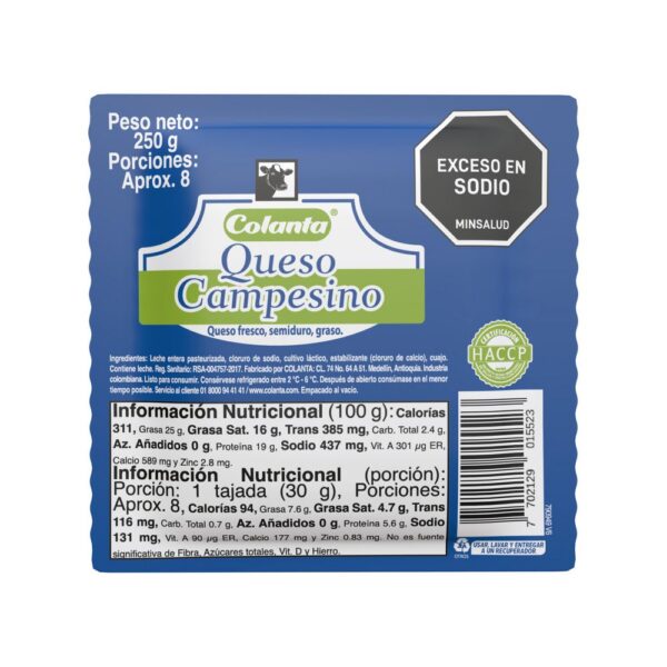 Queso COLANTA (250 gr)