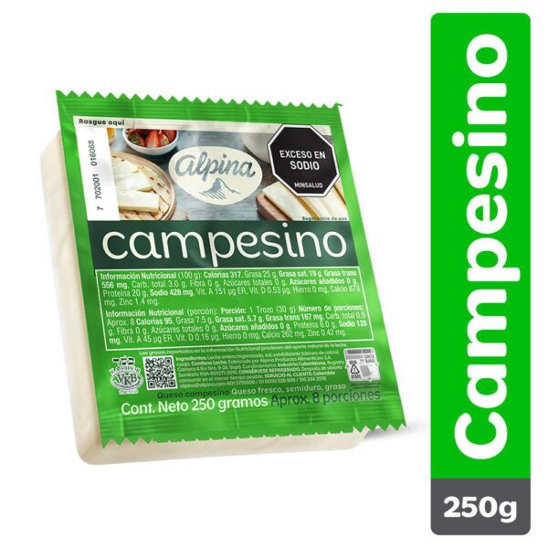 Queso Campesino ALPINA Bloque (250 gr)