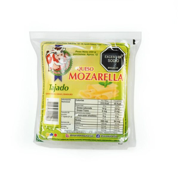 Queso LA MARIA Mozarella Tajado (250 gr)