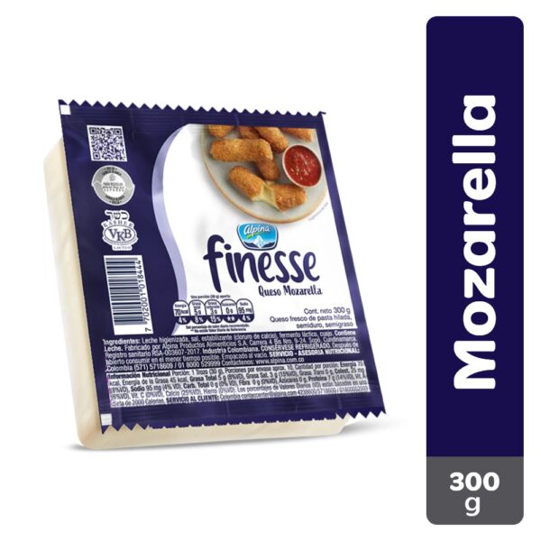 Queso Mozarella FINESSE Bloque (300 gr)