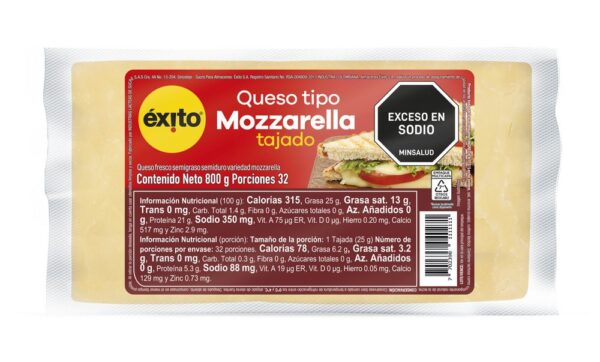 Queso EXITO MARCA PROPIA Mozarella (800 gr)