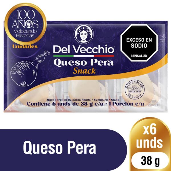 Queso pera DEL VECCHIO x6und (228 gr)