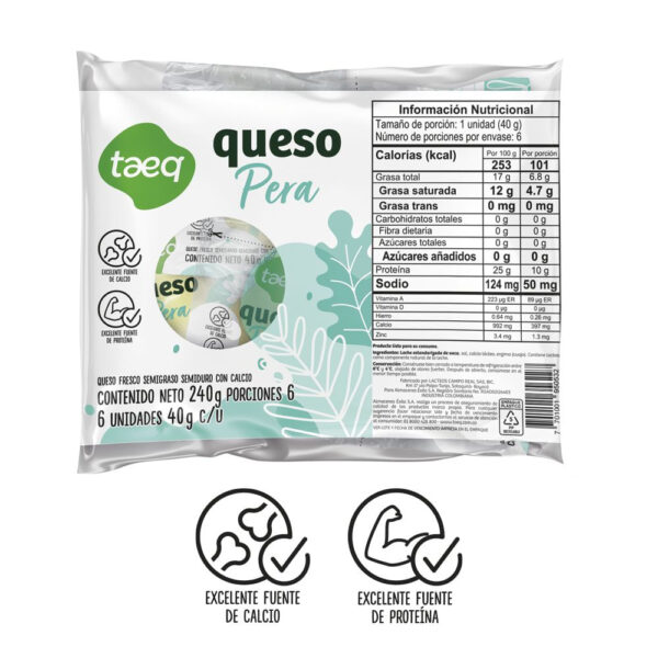 Queso pera TAEQ x6und (240 gr)