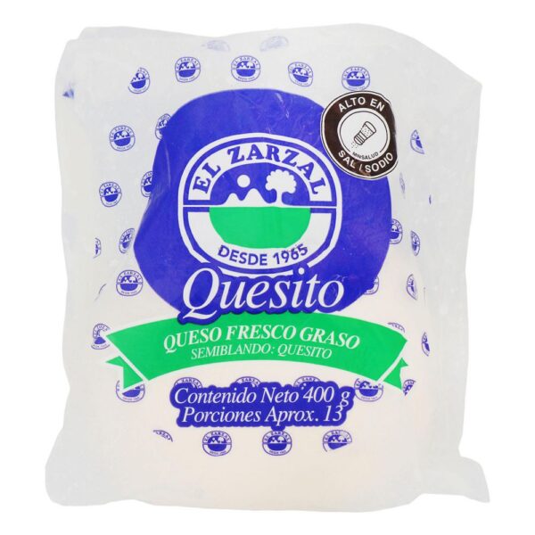 Queso EL ZARZAL Fresco Quesito (400 gr)