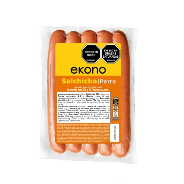 SALCHICHA PERRO 500GM EKONO (500 gr)