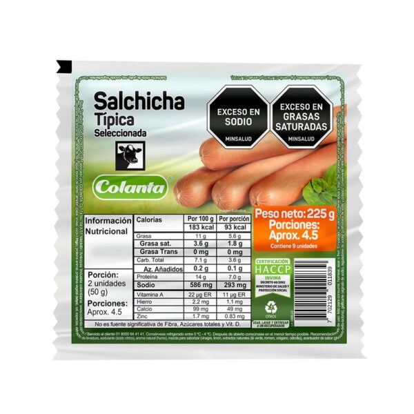 Salchicha COLANTA (225 gr)