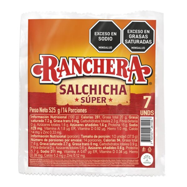 Salchicha RANCHERA Súper (525 gr)