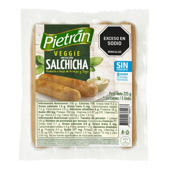 Salchicha Veggie PIETRAN Veggie (225 gr)