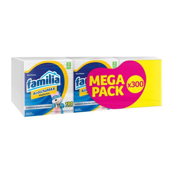 Servilletas FAMILIA Blanca medíanas (300 und)