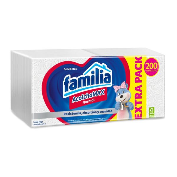 Servilletas FAMILIA Acolchamax normal blanca (200 und)