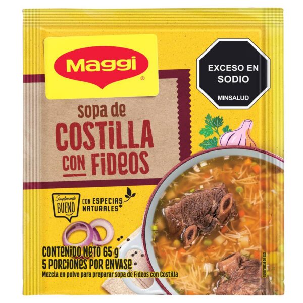 Sopa MAGGI costilla con fideos (65 gr)