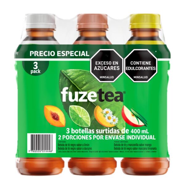 Té Negro FUZE Surtido x 3und 400ml (1200 ml)