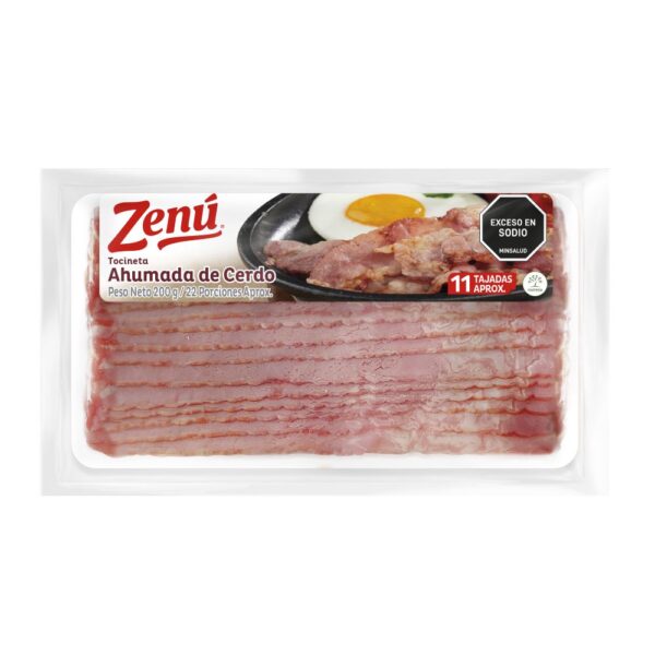 Tocineta Ahumada Cerdo ZENU 200 gr