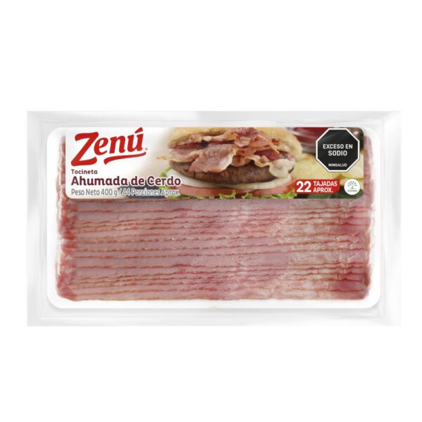 Tocineta Ahumada Cerdo ZENU 400 gr