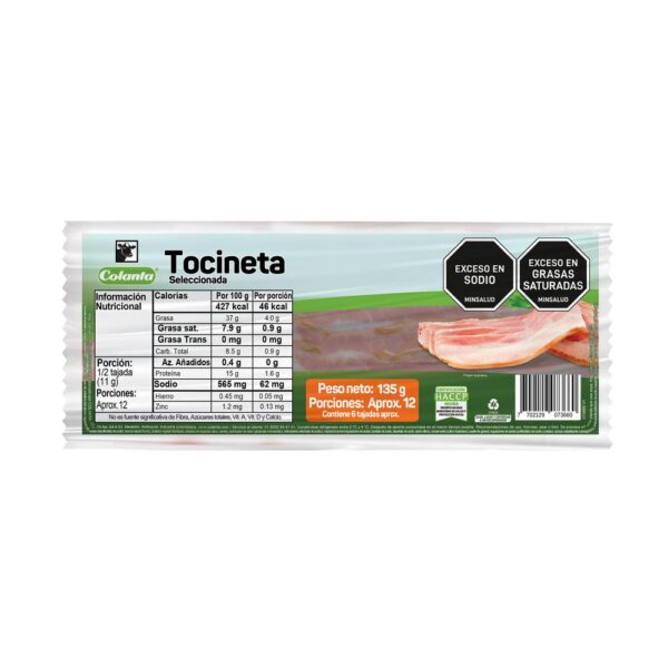 Tocineta Seleccionada COLANTA 135 gr