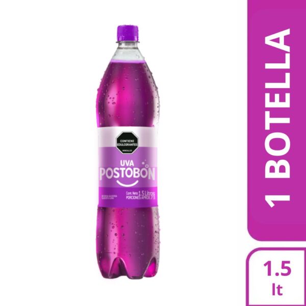 Gaseosa POSTOBON Uva Sin Azúcar Botella (1500 ml)