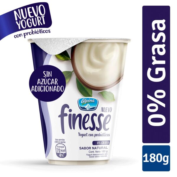 Yogurt FINESSE Natural vaso (180 gr)