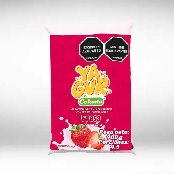 Yagur Alimento Lácteo Fresa Bolsa COLANTA 900 gr