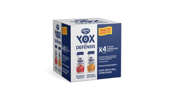 Bebida Láctea YOX Surtido x4und 100ml (380 ml)