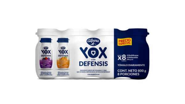 Bebida Láctea YOX Surrtido x8und 100ml (800 gr)