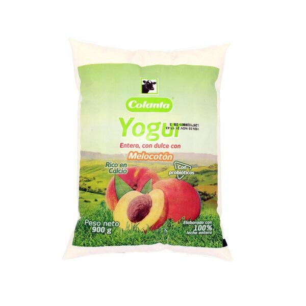 Yogur COLANTA Melocoton Bolsa (900 ml)