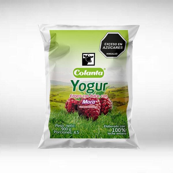 Yogur COLANTA Mora Bolsa (900 gr)