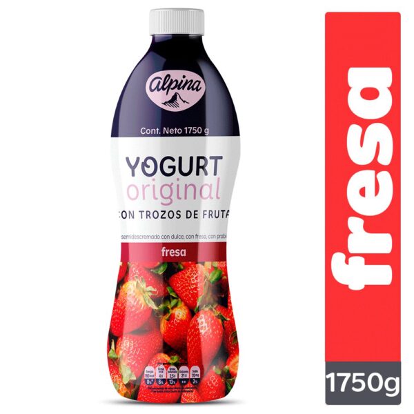 Yogurt ALPINA Original fresa botella (1750 gr)