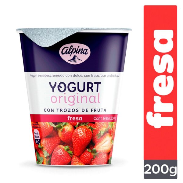 Yogurt ALPINA Original fresa vaso (188 ml)