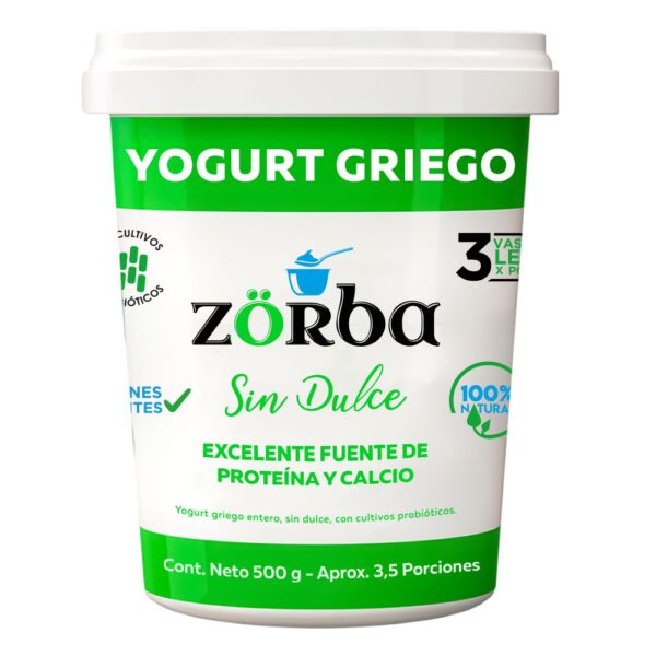 YOGURT ZORBA Sin dulce (500 gr)