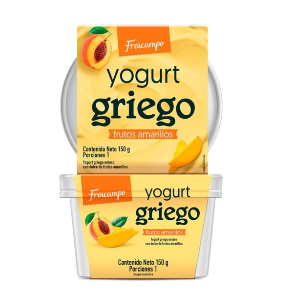 Yogurt Griego ente frutos amarillos FRESCAMPO (150 gr)