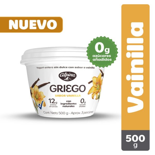 Yogurt griego ALPINA vainilla (500 gr)