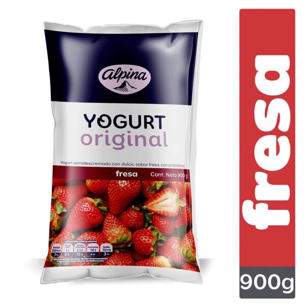 Yogurt ALPINA fresa bolsa (848 ml)