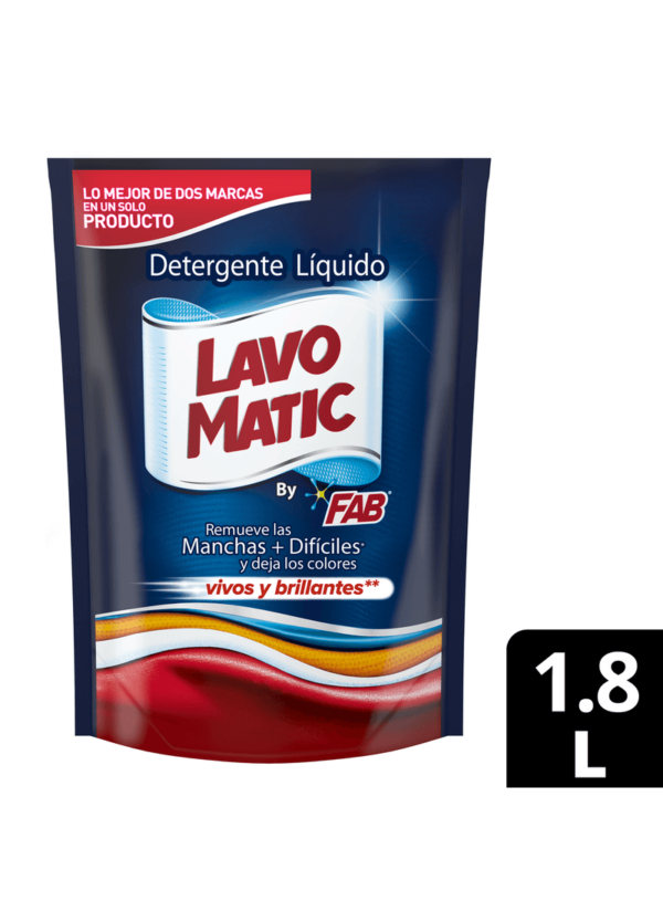 Detergente Liquido Lavomatic Colores Vivos1800 Ml