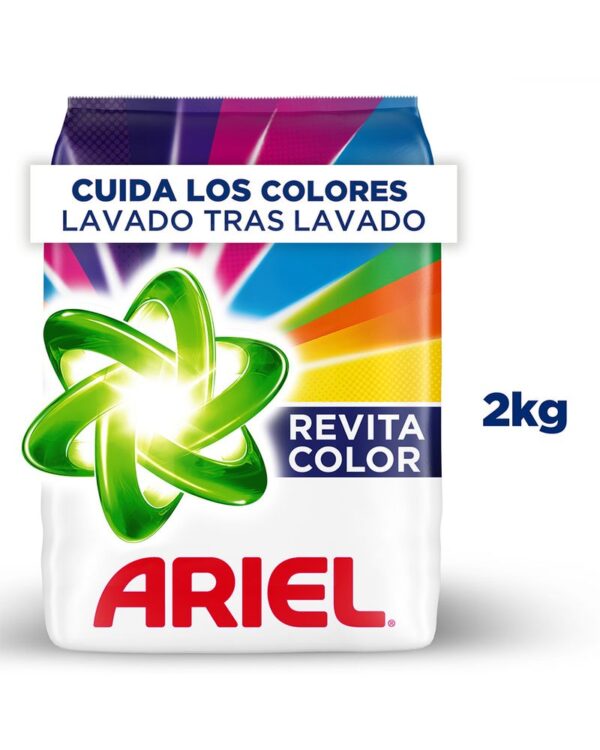 Detergente Ariel Revitacolor Para Ropa Blanca Y De Color 2 G