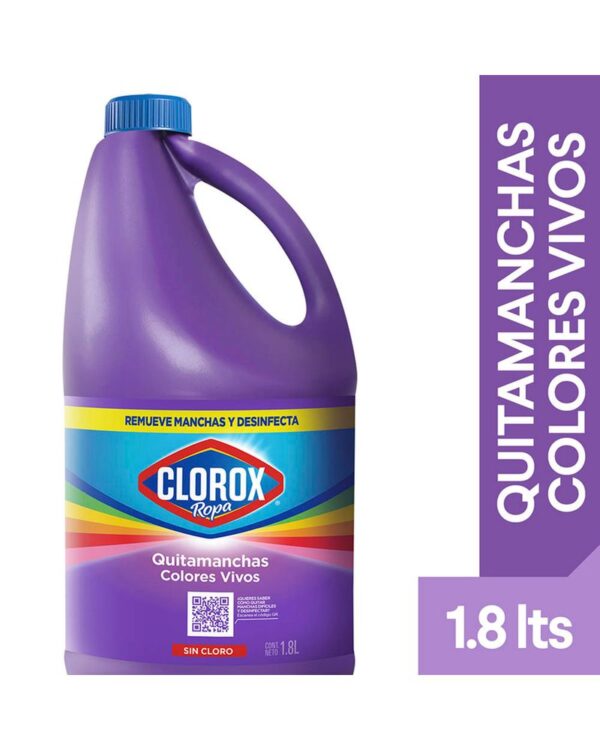 Blanqueador Clorox Quitamanchas Colores Vivos 1800 Ml