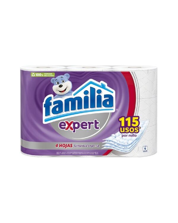 Papel Higiénico Familia Expert 26 Mts X9 Rollos