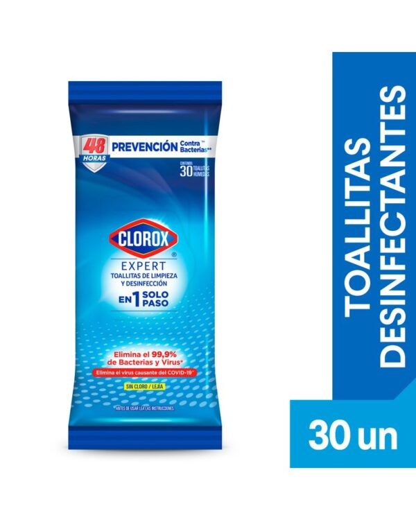 Toallitas Desinfectantes Clorox Expert Fresco Flowpack 30 Un